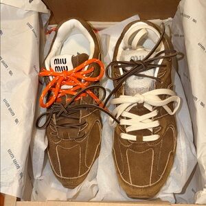 New Balance X Miu Miu 530 SL suede sneakers